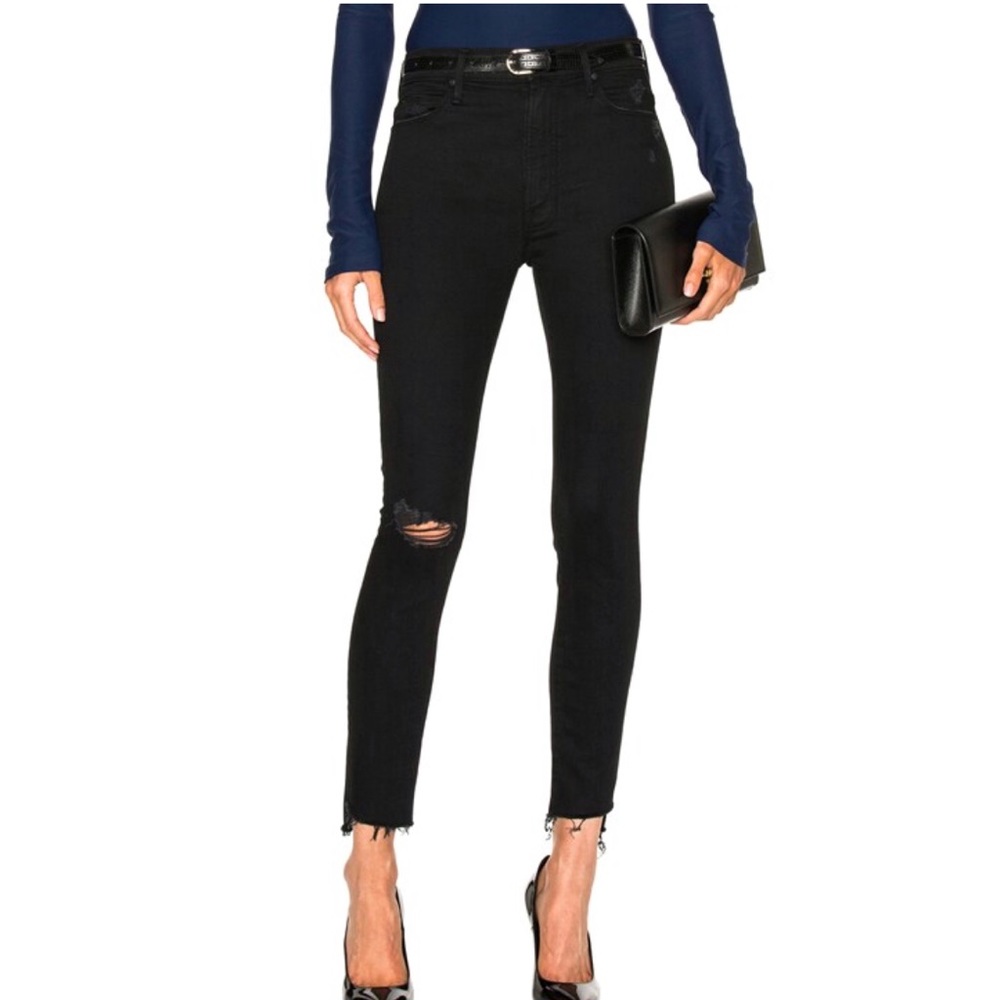 MOTHER The Stunner Zip Ankle Step Fray Jeans